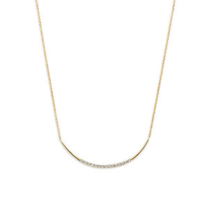 9k collier zirkonia 41 - 43 - 45 cm 9K geel
