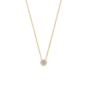 9k collier zirkonia 41 - 43 - 45 cm 9K geel
