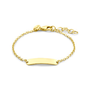9k graveerarmband plaat 4,0 mm 11 + 2 cm 9K geel
