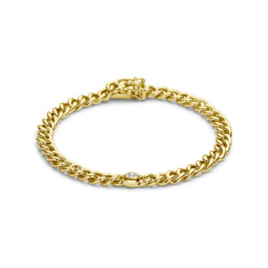 armband diamant 0.15ct h si 19 cm 14K geelgoud