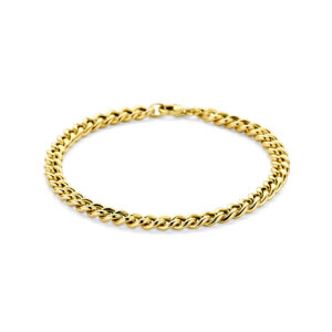 armband gourmette 5,2 mm 19 cm 14K geelgoud