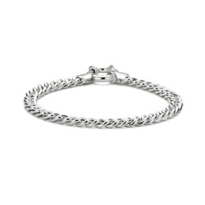 armband gourmette 5,8 mm 19 cm met groot veerslot zilver gerhodineerd