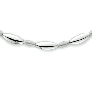 collier 5,2 mm 43 cm poli/mat zilver gerhodineerd