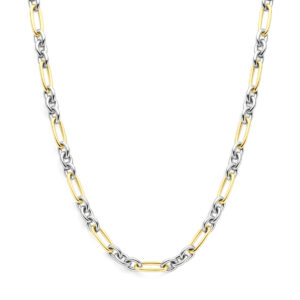 collier 7,5 mm 45 cm 14K goud en zilver