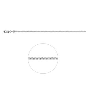 collier anker plat 1,6 mm 41 + 4 cm zilver gerhodineerd