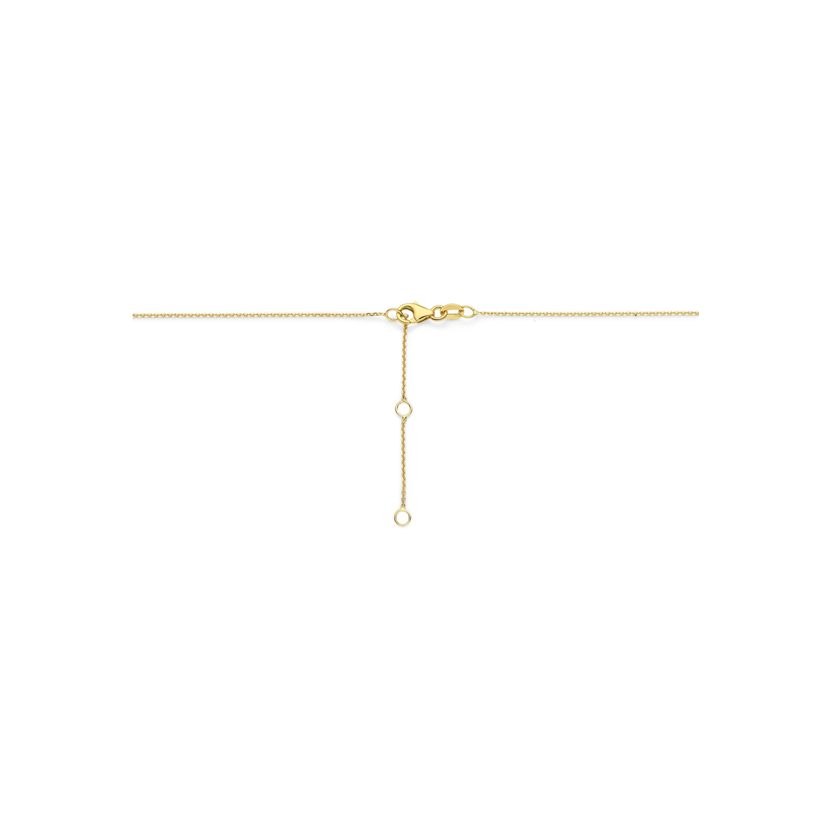 collier lab grown diamant 0.04ct f vs 40 + 2 + 2 cm 14K geelgoud - Afbeelding 3