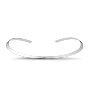 collier spang 4 mm 42 cm zilver wit