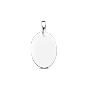 graveerhanger ovaal 19 mm zilver gerhodineerd
