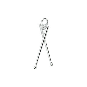 hanger drumstokken zilver wit