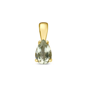 hanger groen amethist 10,5 mm 14K geelgoud