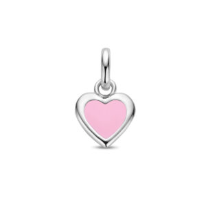 hanger hart emaille zilver gerhodineerd