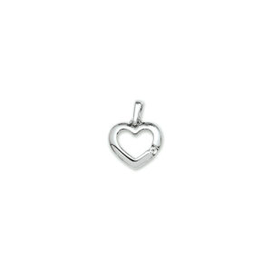 hanger hart zirkonia zilver gerhodineerd