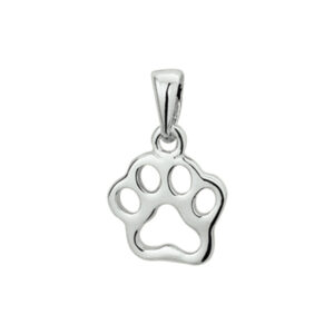 hanger hondenpoot zilver gerhodineerd