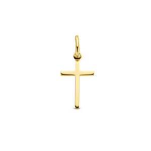 hanger kruis 13,5 mm 14K geelgoud