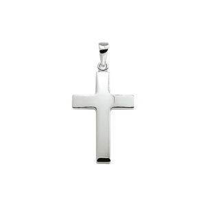 hanger kruis 24 mm zilver wit