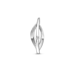 hanger lab grown diamant 0.03ct f vs 21 mm zilver gerhodineerd