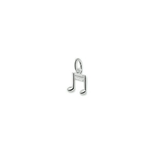 hanger muzieknoot zilver gerhodineerd