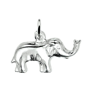 hanger olifant 12 mm zilver wit