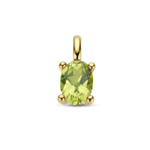 hanger peridot 12 mm 14K geelgoud