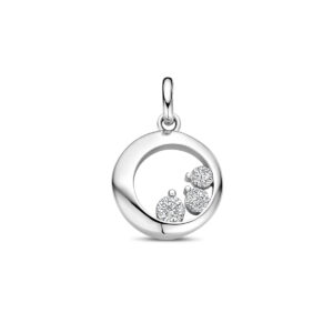 hanger zirkonia 18 mm zilver gerhodineerd