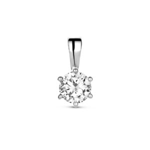 hanger zirkonia 9,5 mm 14K witgoud