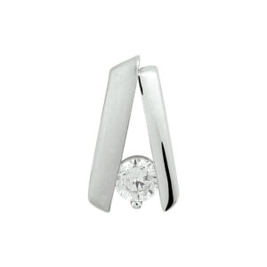 hanger zirkonia poli/mat 12,5 mm zilver gerhodineerd