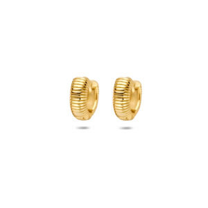 klapoorringen 11,5 mm 1 micron zilver verguld (geel)