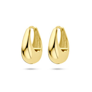 klapoorringen 19 mm 1 micron zilver verguld (geel)