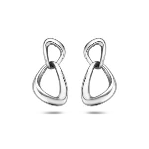 oorhangers schakel 22 mm zilver gerhodineerd