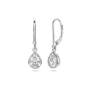 oorhangers zirkonia brisur haak 27 mm zilver gerhodineerd