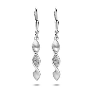 oorhangers zirkonia poli/mat 36 mm zilver gerhodineerd