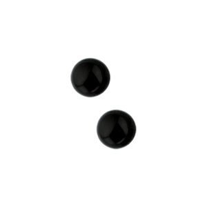 oorknoppen onyx zilver gerhodineerd