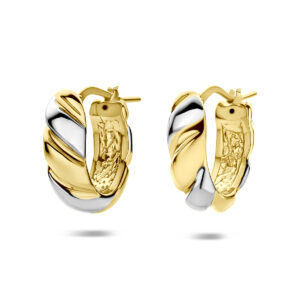 oorringen 19 mm 1 micron zilver verguld (geel/rhodium)