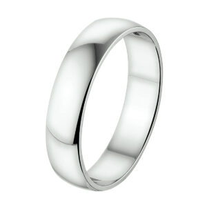 ring a414 - 5 mm - zonder steen 14K witgoud