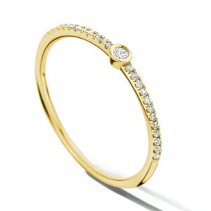 ring diamant 0.115ct h si 14K geelgoud