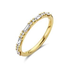 ring diamant 0.34ct h si 14K geelgoud