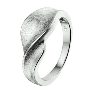 ring gescratcht poli/mat zilver gerhodineerd