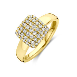 ring lab grown diamant 0.50ct h si 14K geelgoud