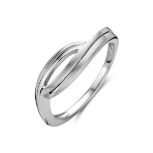 ring poli/mat zilver gerhodineerd