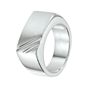 ring poli/mat zilver wit