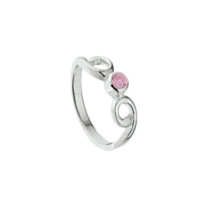 ring zirkonia zilver gerhodineerd