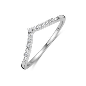 ring zirkonia zilver gerhodineerd