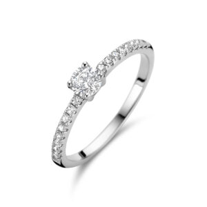 ring zirkonia zilver gerhodineerd