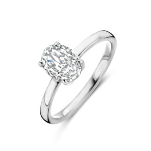 ring zirkonia zilver gerhodineerd