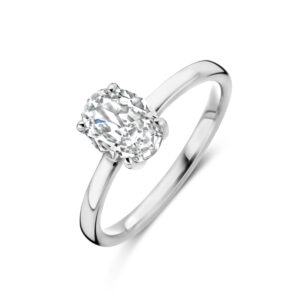 ring zirkonia zilver gerhodineerd