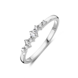 ring zirkonia zilver gerhodineerd
