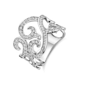 ring zirkonia zilver gerhodineerd