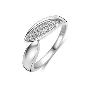 ring zirkonia zilver gerhodineerd