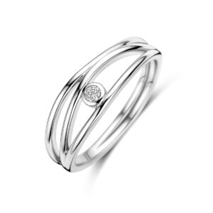ring zirkonia zilver gerhodineerd