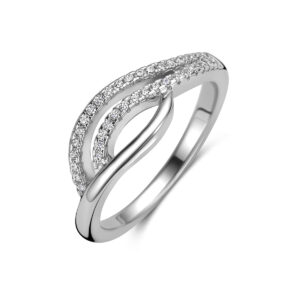 ring zirkonia zilver gerhodineerd